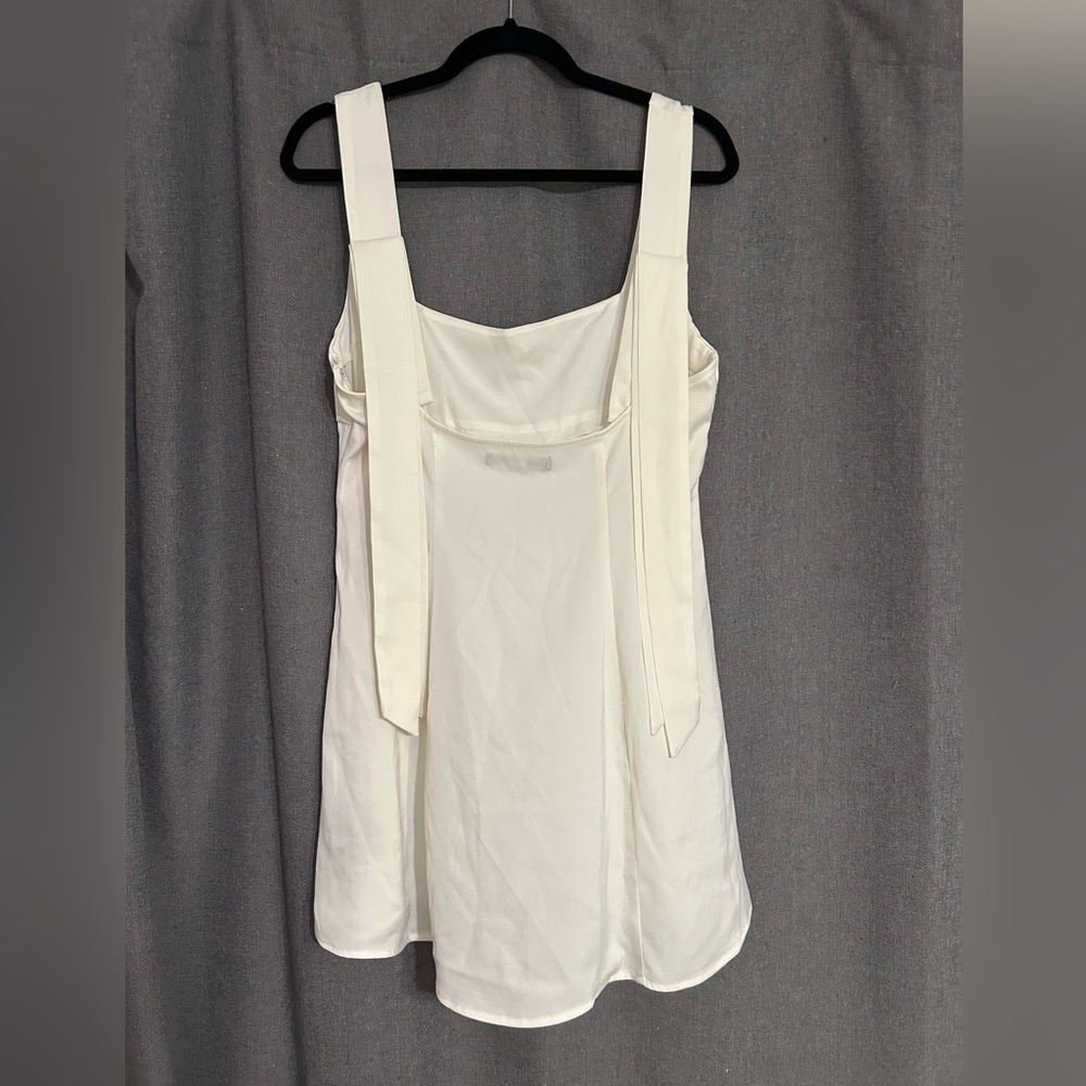 UO Bri Double Bow Satin Mini Dress - Picture 8 of 10